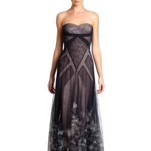 Bcbgmaxazria Joan strapless long gown